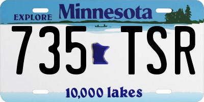 MN license plate 735TSR