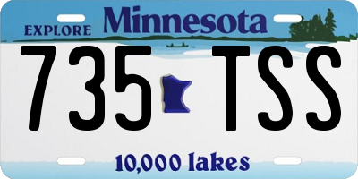 MN license plate 735TSS
