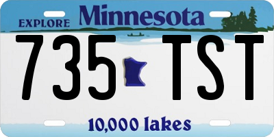 MN license plate 735TST