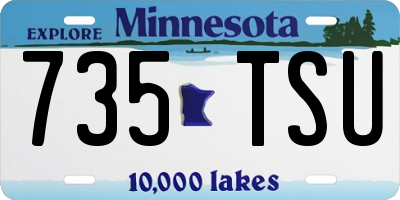 MN license plate 735TSU