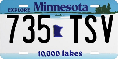 MN license plate 735TSV