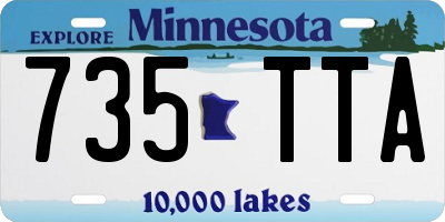MN license plate 735TTA