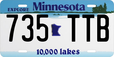 MN license plate 735TTB