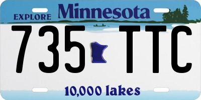 MN license plate 735TTC