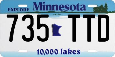 MN license plate 735TTD