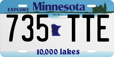 MN license plate 735TTE