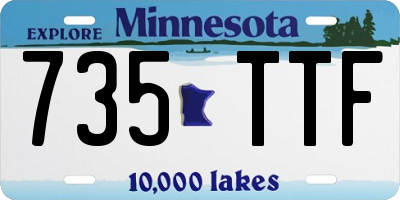 MN license plate 735TTF