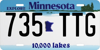 MN license plate 735TTG