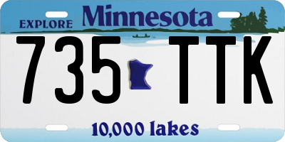 MN license plate 735TTK
