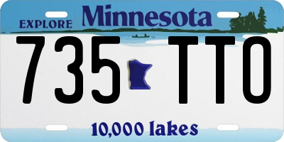 MN license plate 735TTO