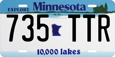 MN license plate 735TTR