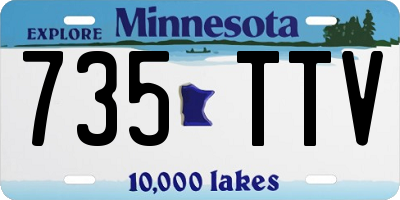 MN license plate 735TTV