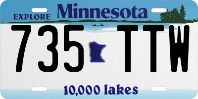MN license plate 735TTW