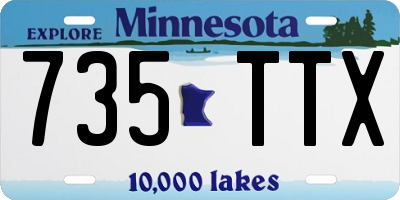 MN license plate 735TTX
