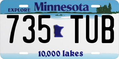 MN license plate 735TUB