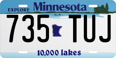 MN license plate 735TUJ