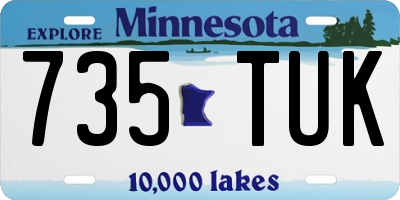 MN license plate 735TUK