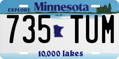 MN license plate 735TUM