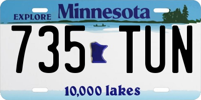 MN license plate 735TUN