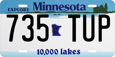 MN license plate 735TUP
