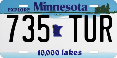 MN license plate 735TUR