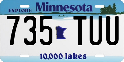 MN license plate 735TUU