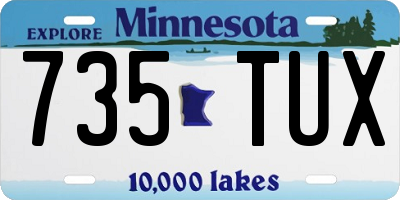 MN license plate 735TUX