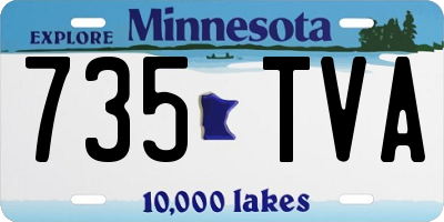 MN license plate 735TVA