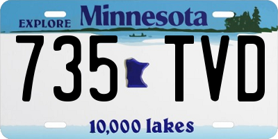 MN license plate 735TVD