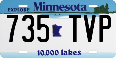 MN license plate 735TVP