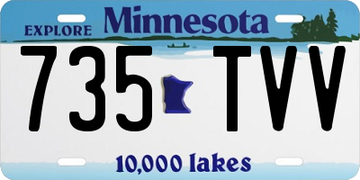 MN license plate 735TVV