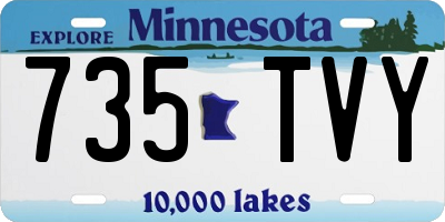 MN license plate 735TVY