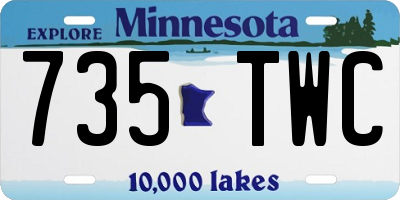 MN license plate 735TWC