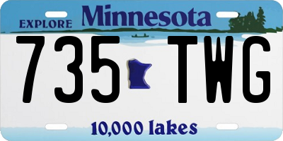 MN license plate 735TWG