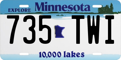 MN license plate 735TWI