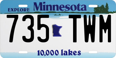 MN license plate 735TWM