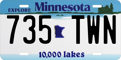 MN license plate 735TWN