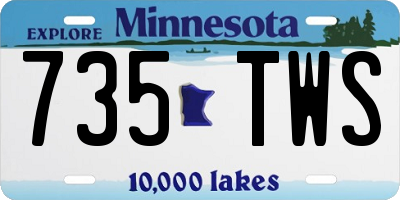 MN license plate 735TWS