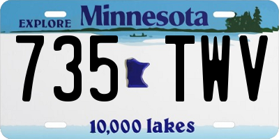 MN license plate 735TWV