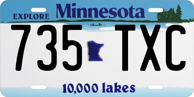 MN license plate 735TXC