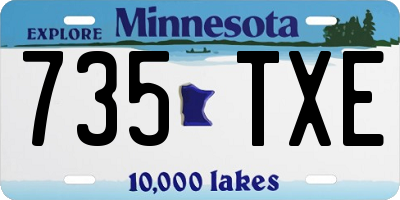 MN license plate 735TXE
