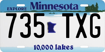 MN license plate 735TXG