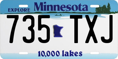 MN license plate 735TXJ