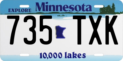 MN license plate 735TXK