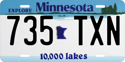 MN license plate 735TXN