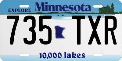 MN license plate 735TXR