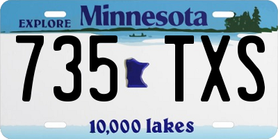 MN license plate 735TXS