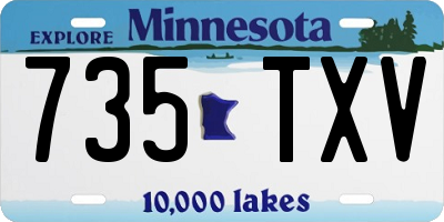 MN license plate 735TXV