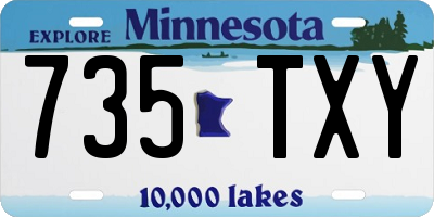 MN license plate 735TXY