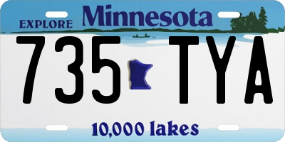 MN license plate 735TYA